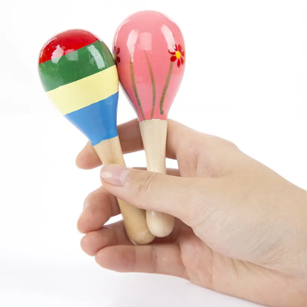 Wooden shaker rattle for babies (small)
