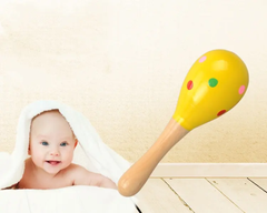 Wooden shaker rattle for babies (small)
