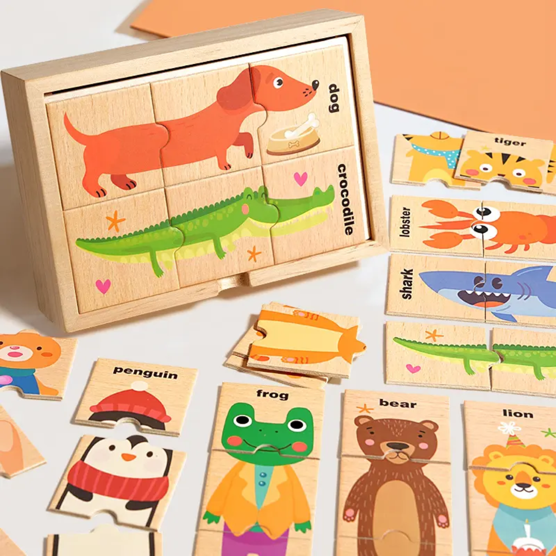 3pc Cartoon animal puzzle(set of 16)