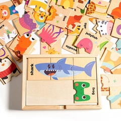 3pc Cartoon animal puzzle(set of 16)