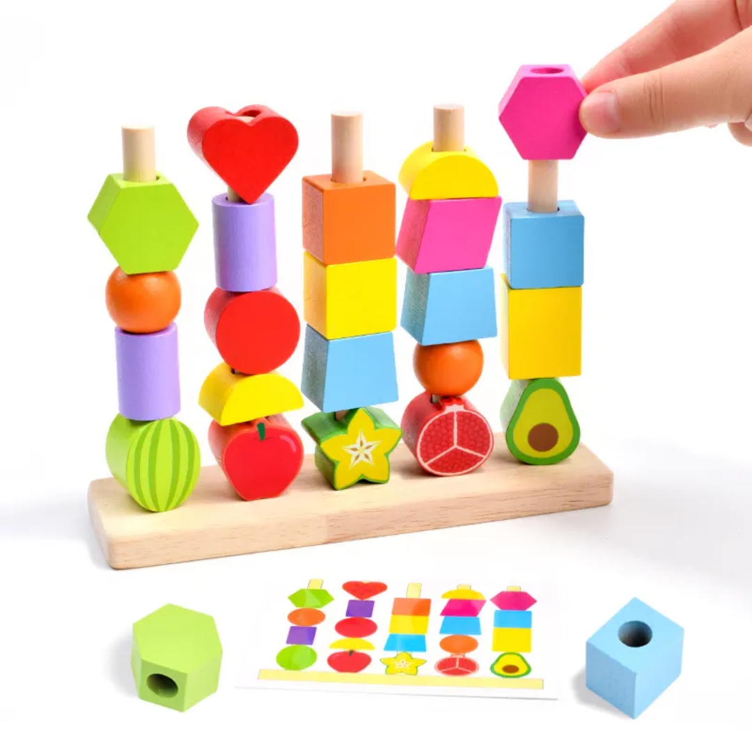Five Set Of Column Beaded Box
