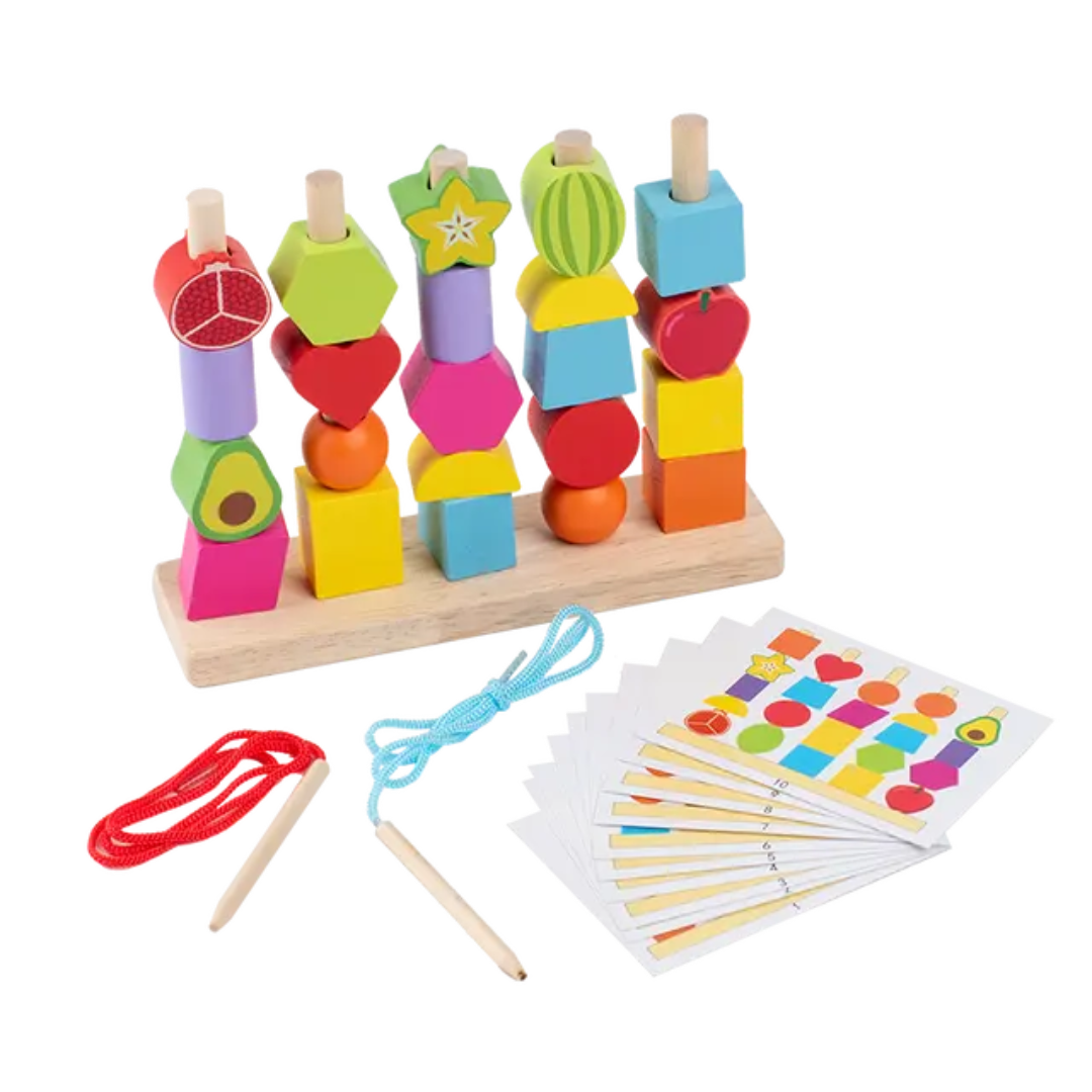 Five Set Of Column Beaded Box