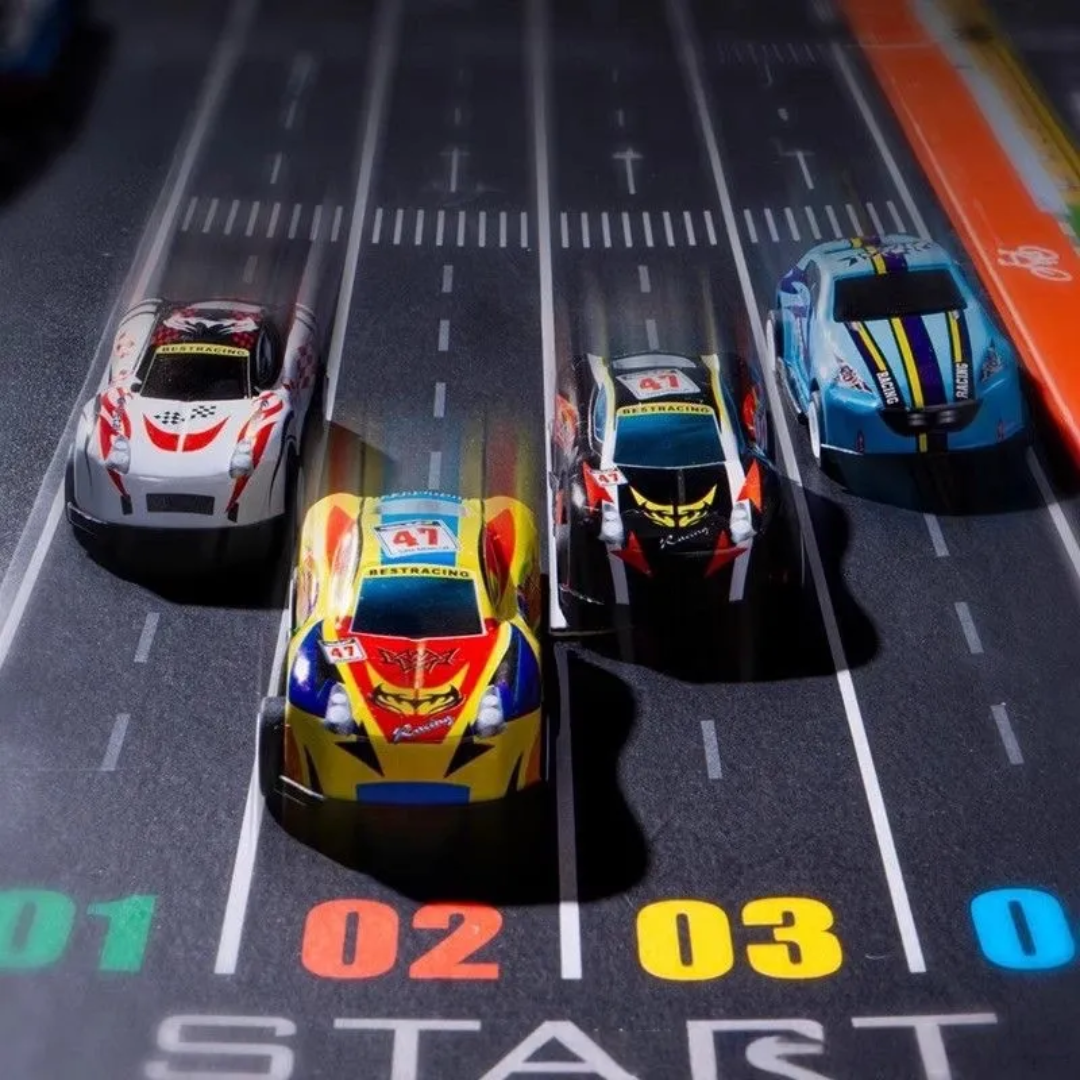 Hot Selling Storage Box Pull Back Tin Car Alloy Racing 48 Pcs DieCast