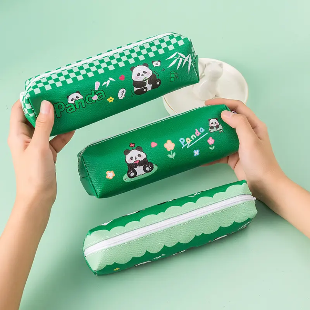 Panda-themed pencil pouches 👝