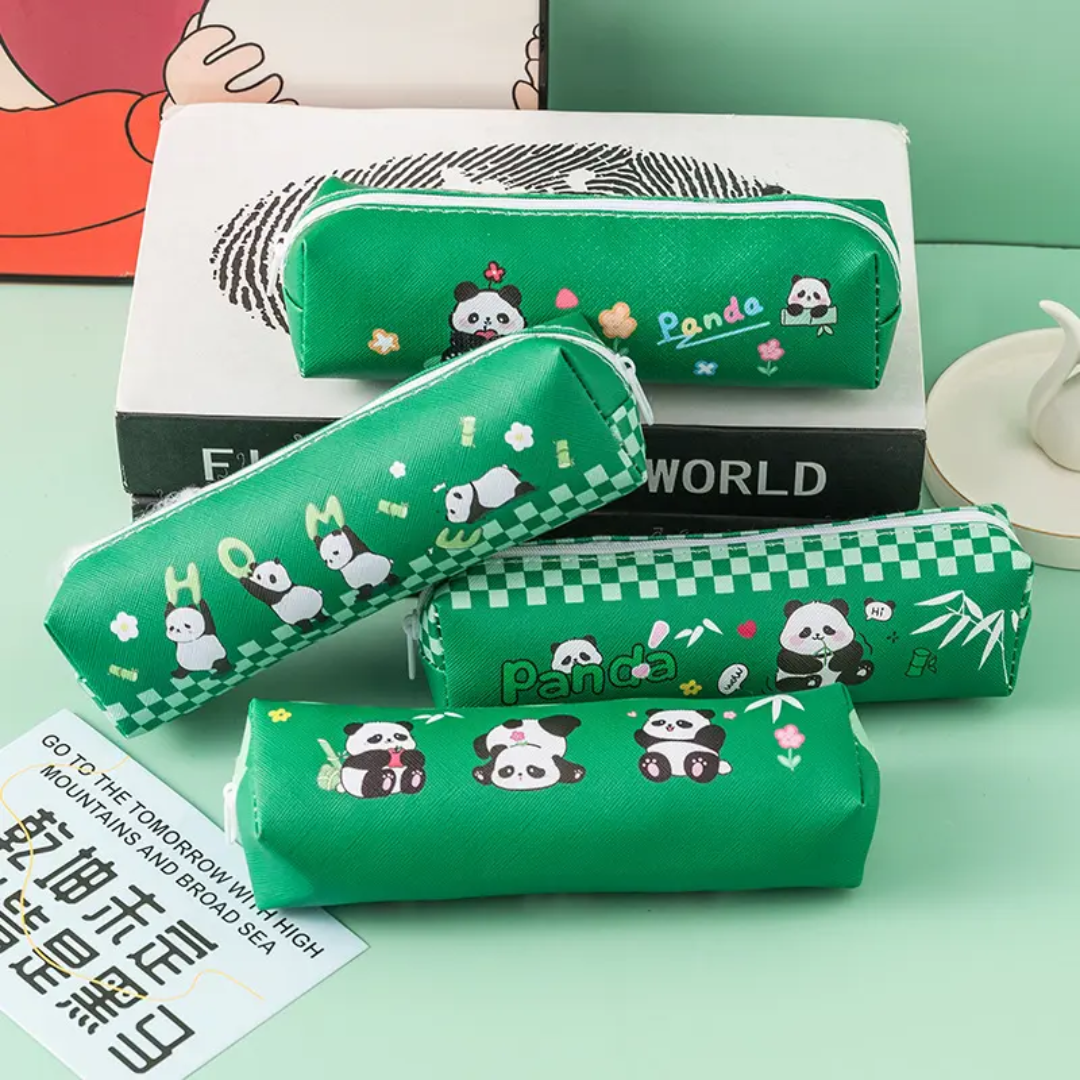 Panda-themed pencil pouches 👝