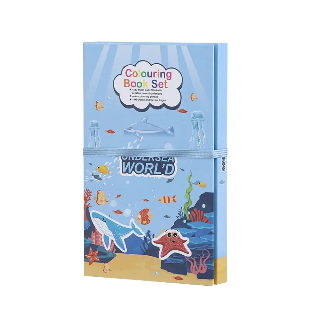 Colouring Book Set for Kids 🦄🌊🐠🎨