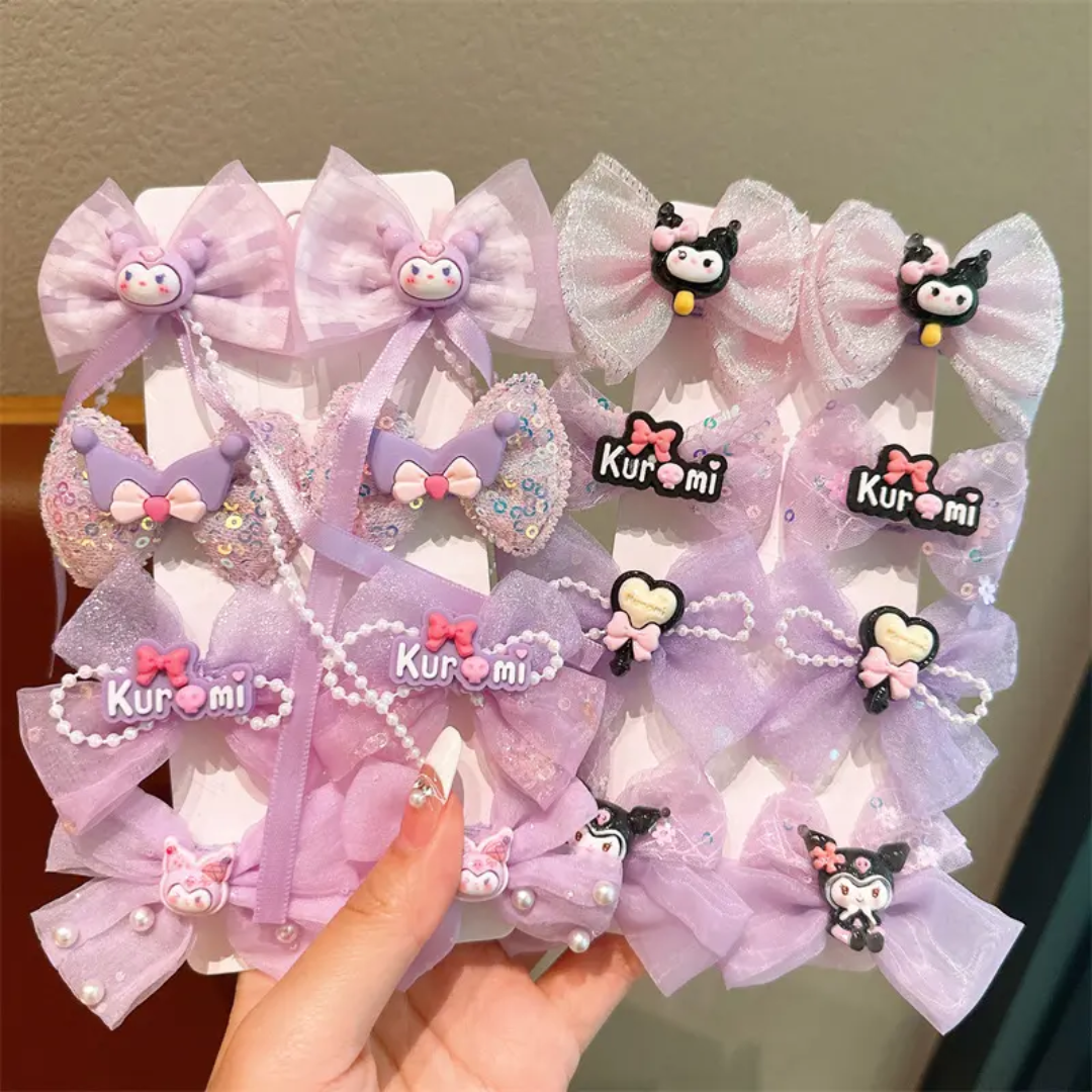 Girls Bow Hair Clips Set 🎀