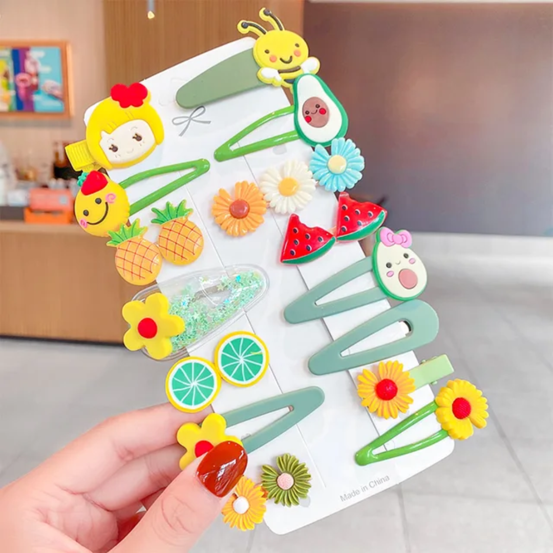 Girls Cute Hair Clips Set (14 pcs)💖✨: