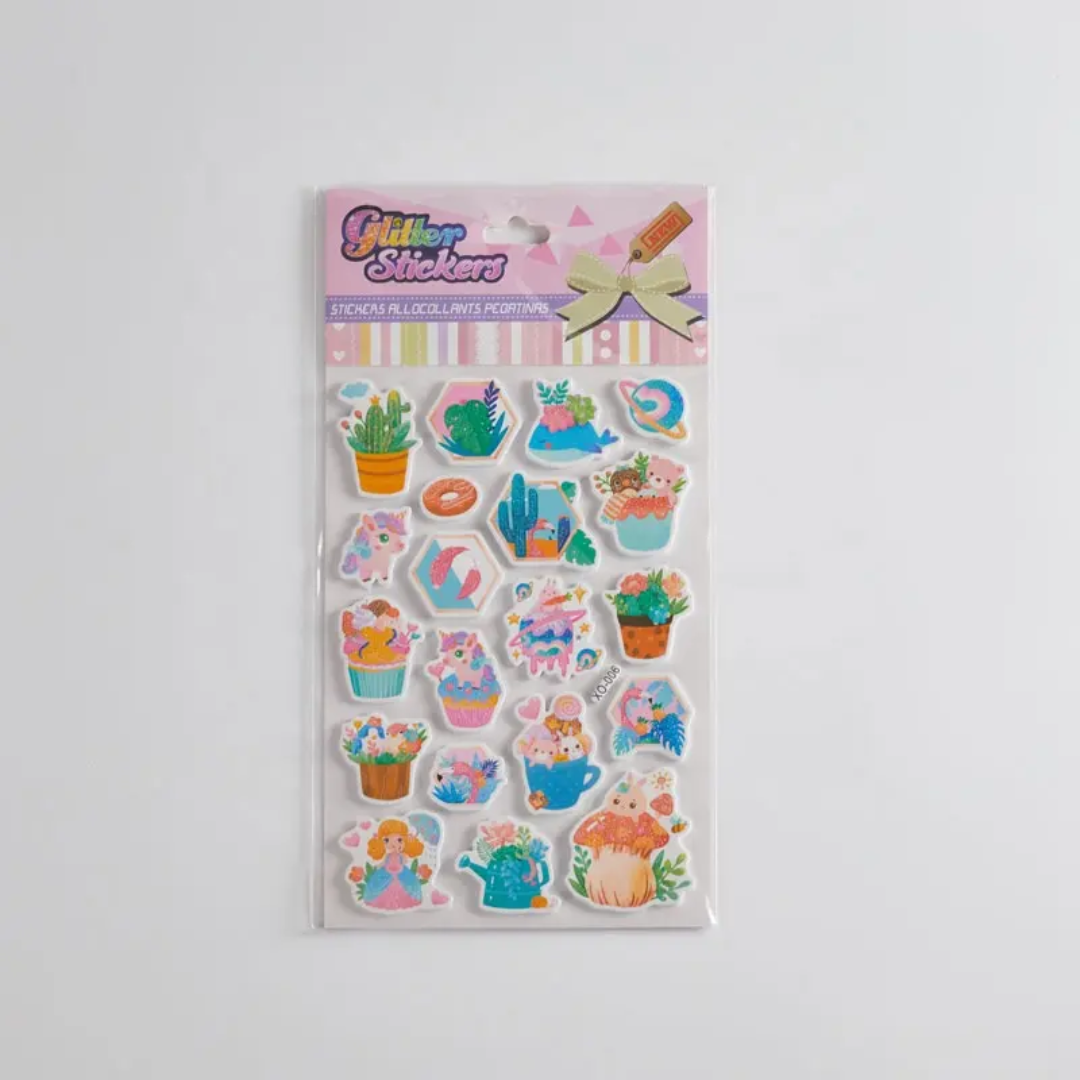 Glitter Sticker Set 🌈✨