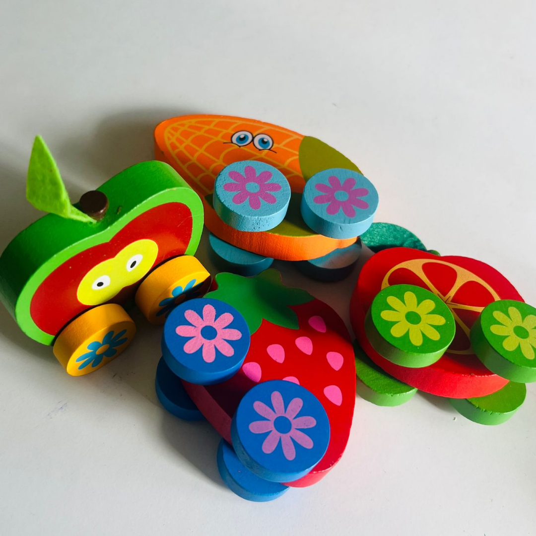 Wooden Fruit Vehicles🍏