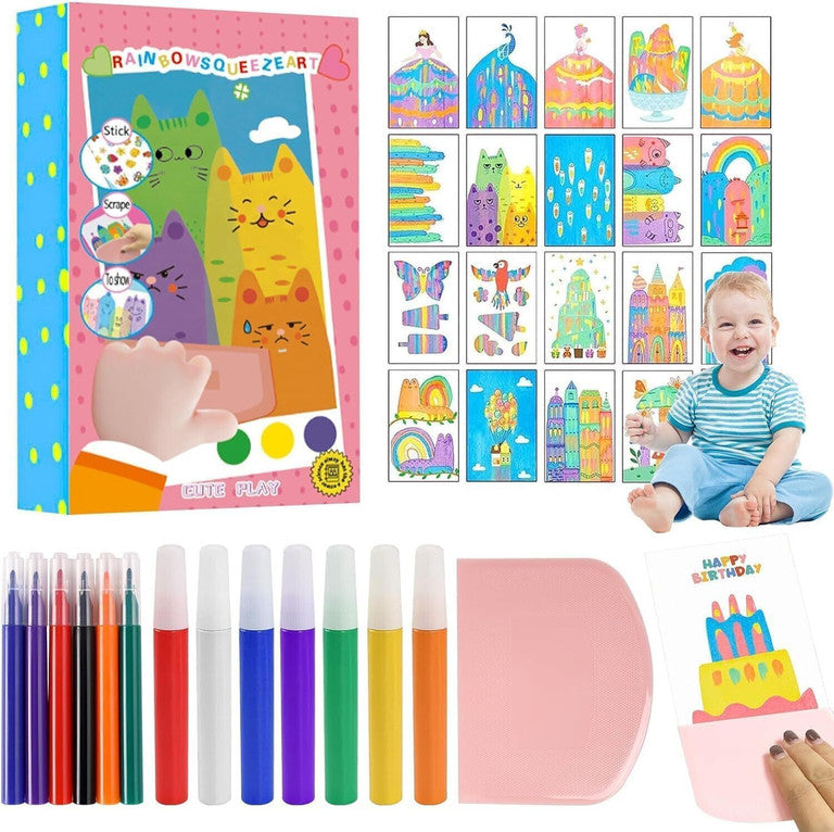 🌈 Rainbow Squeeze Art 🎨