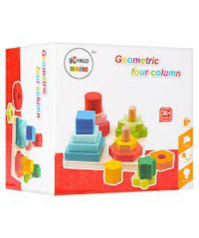 Geometric Shapes Multi-Format Puzzle Wood For Kids