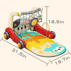 2-in-1 Musical Baby Activity Walker with Convertible Play Gym