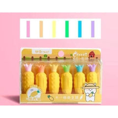 Carrot Shape Highlighter for Kids Highlighter for Books Set of 6 