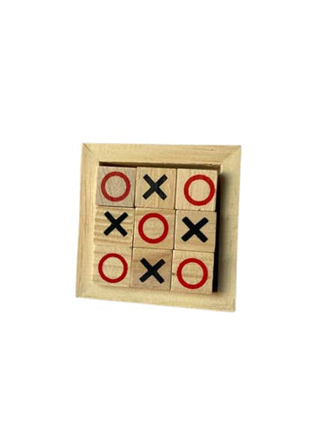 Handcrafted Wooden x and o Puzzle Gaming Board Square