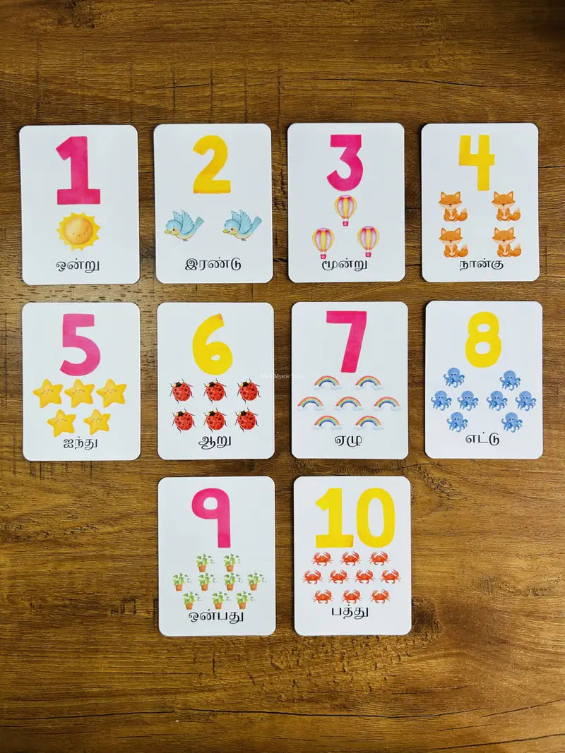 Tamil Learning Flash Cards (Each Set)