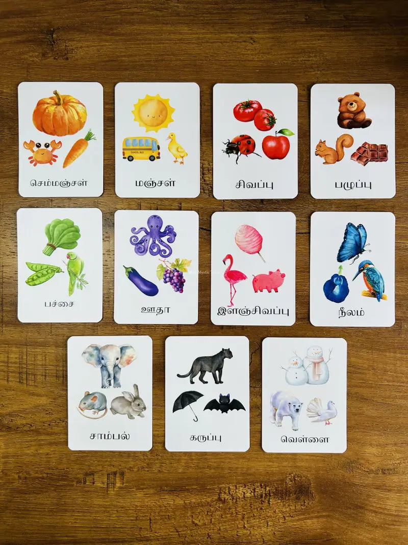 Tamil Learning Flash Cards (Each Set)