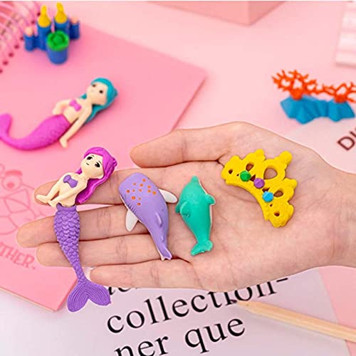Cutest Newest Model Mermaid SEA Princess Pack Erasers