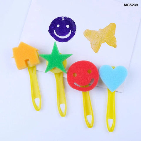 4Pc Sponge Stamp Design Handle (Contain 1 Unit)