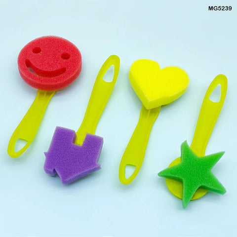 4Pc Sponge Stamp Design Handle (Contain 1 Unit)