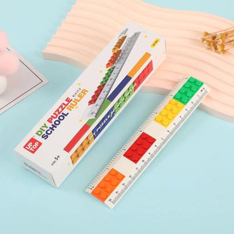 Ruler with Buildable Blocks
