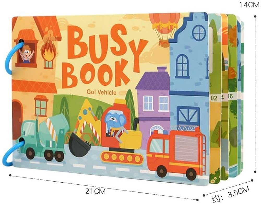 Busy Book - Preschool Learning Paper Busy Book - Educational Travel Toys| Sensory Sticker
