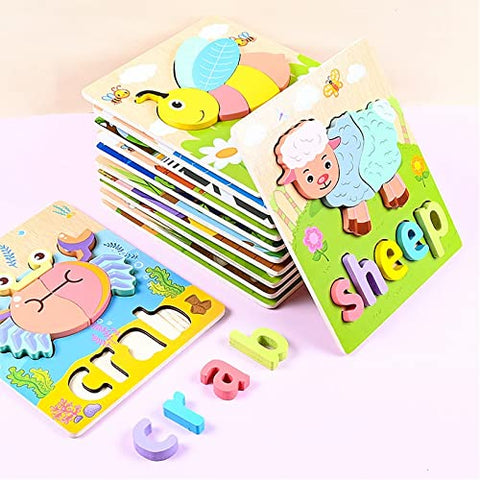 3D Wooden Puzzles for Kids