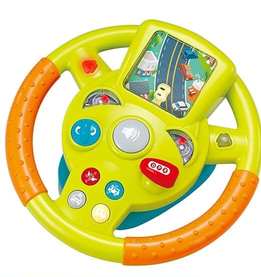 Little Driver Steering/Wheel Toy@ With Music, Games & Vehicle Sounds, For Kids