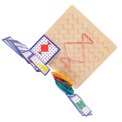 Wooden Geoboard Toy