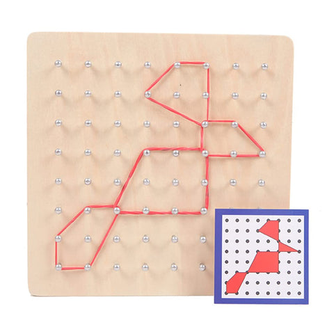 Wooden Geoboard Toy