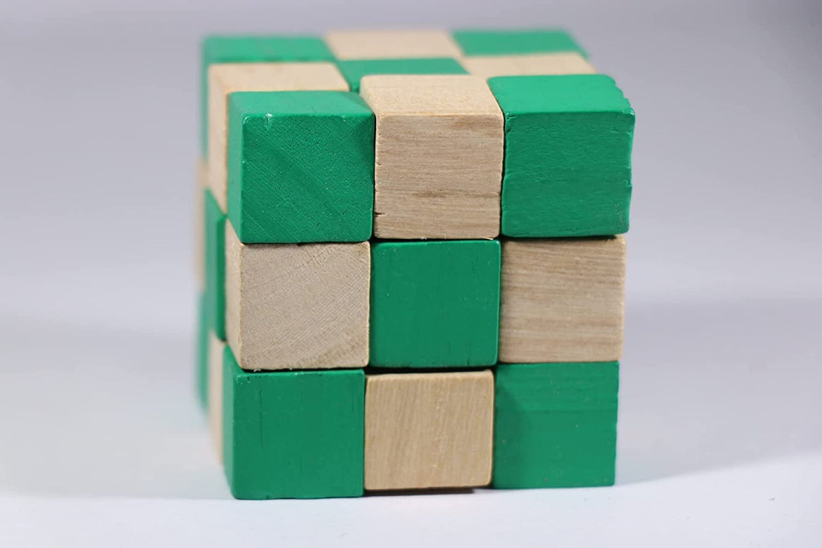 Wooden Snake Cube Twist Puzzle Toy for Kids