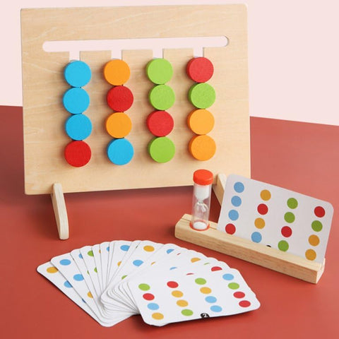 Montessori Learning Toys Slide Puzzle Color&Animal Matching Brain Teasers Logic Game