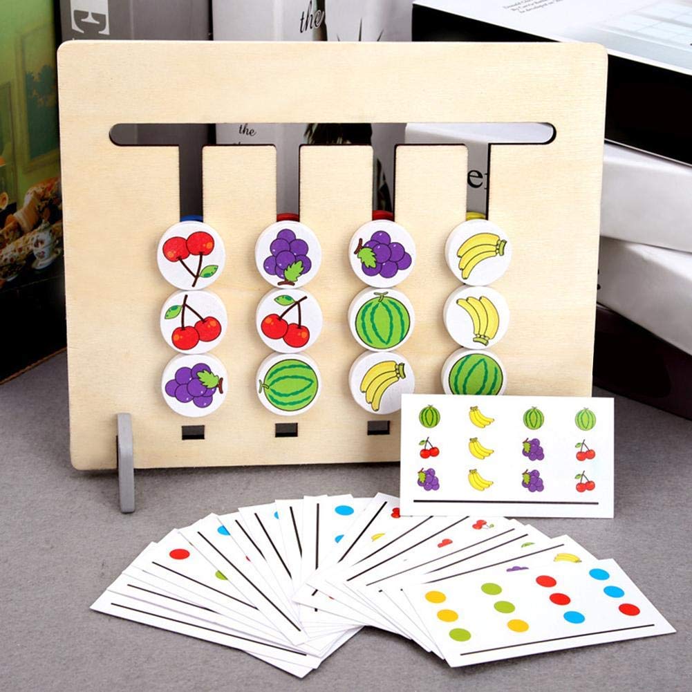 Four Colour Logic Game Fruit Wooden