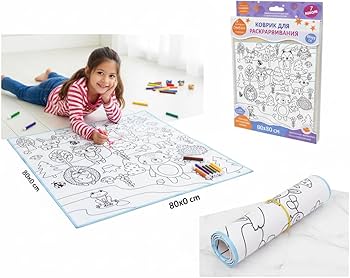 Reusable washable coloring mat for your kids 80 x 80cm