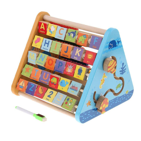 Five-Sided Multi-Function Wooden Abacus Blocks Activity