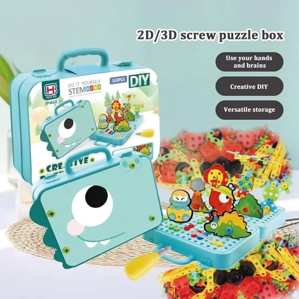 Creative Drill Puzzle Set-Best Stem Toy (Random Designs)