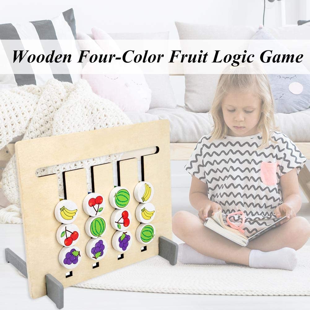 Four Colour Logic Game Fruit Wooden