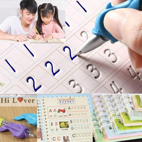 Magic Practice Copybook, Number Tracing, sank magic practice copy book for kids for Preschoolers with Pen