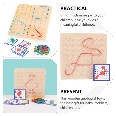 Wooden Geoboard Toy