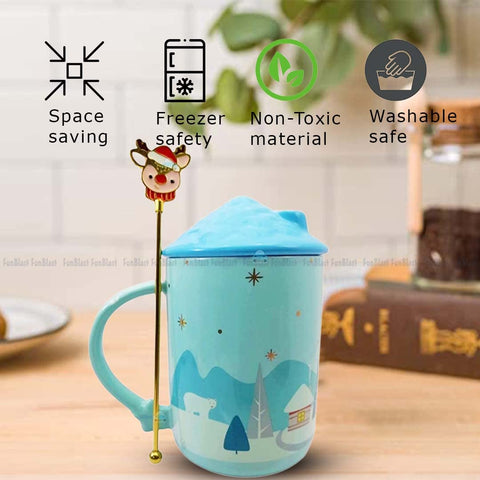 Ceramic Cup Stylish Mug with Lid/Milk Drinking Mug