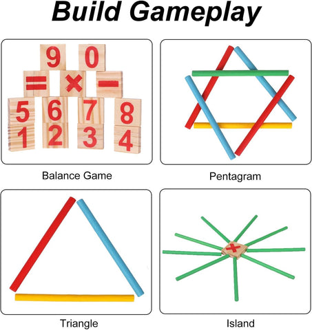 Counting Sticks Montessori Toys Math Intelligence Sticks Number Cards