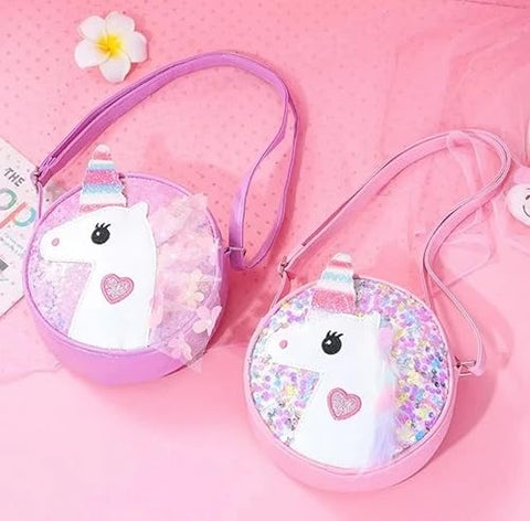 Unicorn Shoulder Round Small Sling Bag for Kids