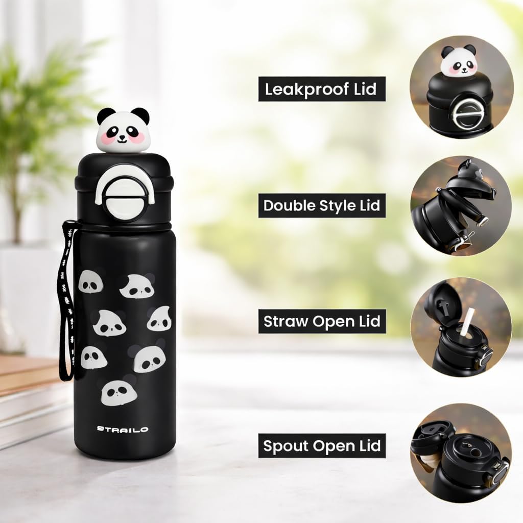 Cute Panda Sipper Bottle 550ml