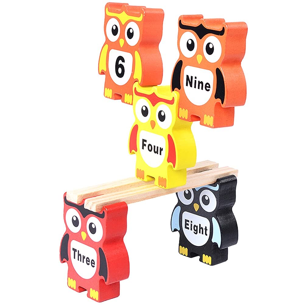 Wooden Owl Stacker Plus Owl Balance (12 Owls)
