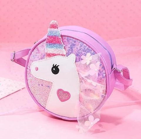 Unicorn Shoulder Round Small Sling Bag for Kids