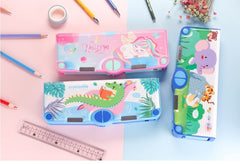 Magnetic Pencil Case with Sharpener(Dino)