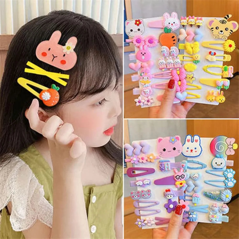 Girls Cute Hair Clips Set (14 pcs)💖✨: