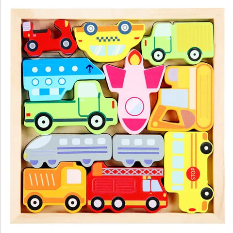 Chunky 3D Pieces Early Age Educational Wooden Jigsaw Puzzles