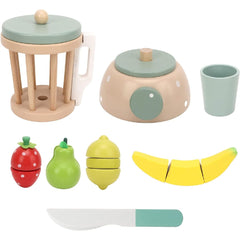 Wooden Smoothie Maker Set Cooking Fruit Simulation Educational Toys |Pretend Play
