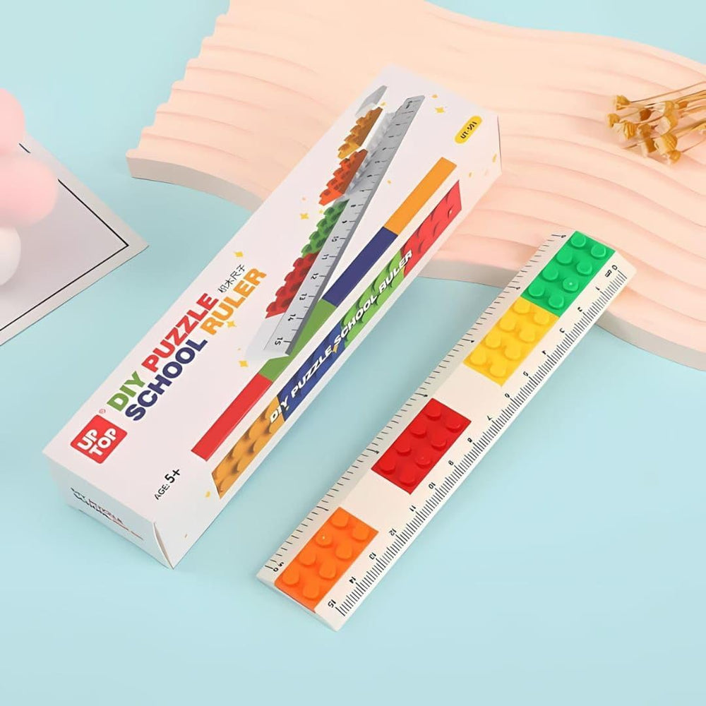 Ten Block Ruler Ruler with Buildable Blocks – DK Toyz